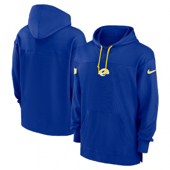 Men's Los Angeles Rams Royal Performance Pullover Hoodie - Ujersey NHL