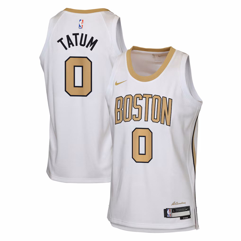 Youth Boston Celtics Jayson Tatum Nike White 2025/26 City Edition Swingman Jersey - Ujersey NFL Shop