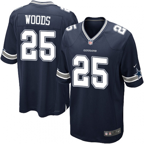 Men's Nike Dallas Cowboys #25 Xavier Woods Game Navy Blue Team Color NFL Jersey - Ujersey