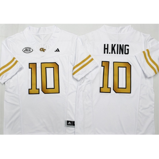 Men's Georgia Tech Yellow Jackets #10 Haynes King White F.U.S.E. Limited Stitched Jersey - Ujersey