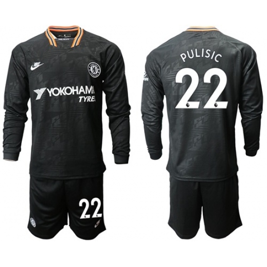 Chelsea #22 Pulisic Third Long Sleeves Soccer Club Jersey