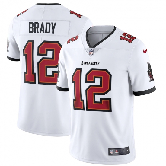 Men's Tampa Bay Buccaneers #12 Tom Brady Nike White Vapor Limited Jersey.webp - Ujersey