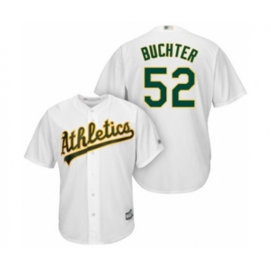 Youth Oakland Athletics #52 Ryan Buchter Authentic White Home Cool Base Baseball Player Jersey - Ujersey