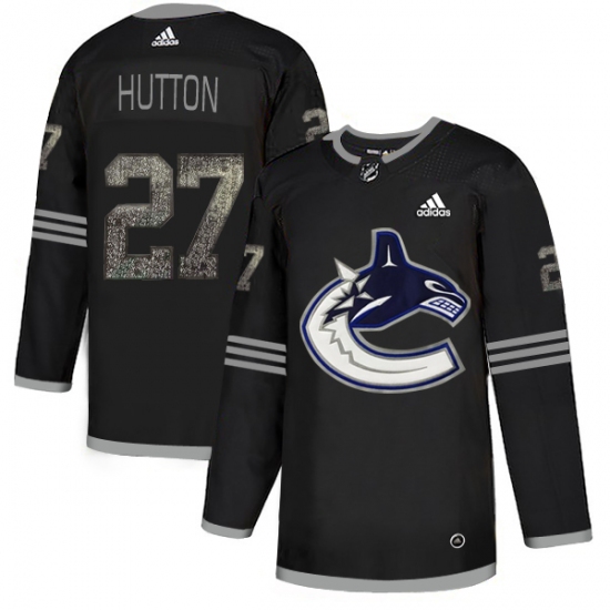 Men's Adidas Vancouver Canucks #27 Ben Hutton Black Authentic Classic Stitched NHL Jersey - Ujersey