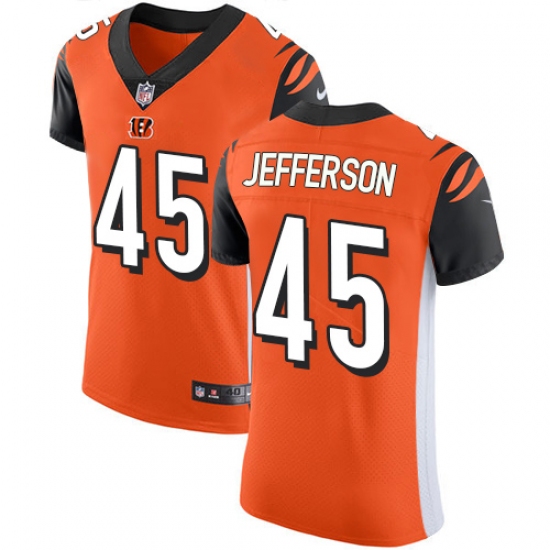 Men's Nike Cincinnati Bengals #45 Malik Jefferson Orange Alternate Vapor Untouchable Elite Player NFL Jersey - Ujersey