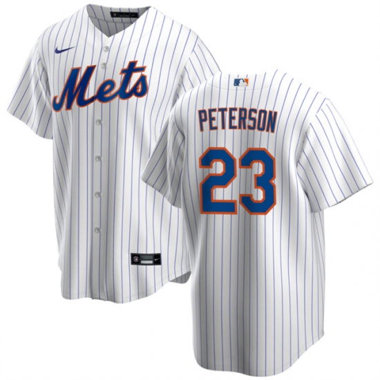 Men's New York Mets #23 David Peterson White Cool Base Stitched Baseball Jersey - Ujersey