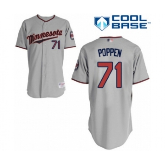 Youth Minnesota Twins #71 Sean Poppen Authentic Grey Road Cool Base Baseball Player Jersey - Ujersey