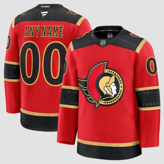 Men's Ottawa Senators Active Player Custom Red Alternate Stitched Hockey Jersey - Ujersey