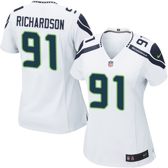 Women's Nike Seattle Seahawks #91 Sheldon Richardson Game White NFL Jersey - Ujersey