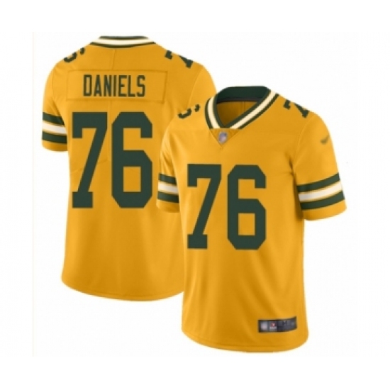 Youth Green Bay Packers #76 Mike Daniels Limited Gold Inverted Legend Football Jersey - Ujersey