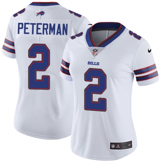 Women's Nike Buffalo Bills #2 Nathan Peterman Elite White NFL Jersey - Ujersey