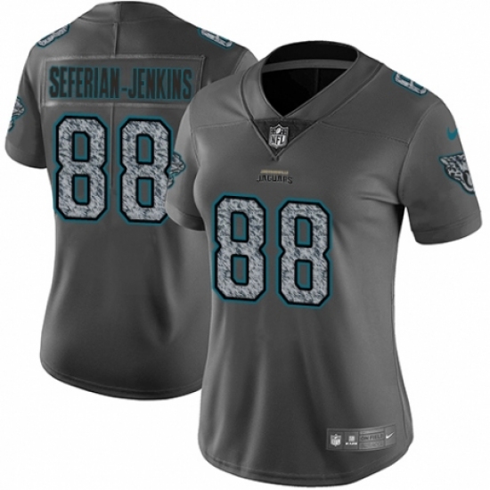 Women's Nike Jacksonville Jaguars #88 Austin Seferian-Jenkins Gray Static Vapor Untouchable Limited NFL Jersey - Ujersey