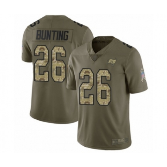 Men's Tampa Bay Buccaneers #26 Sean Bunting Limited Olive Camo 2017 Salute to Service Football Jersey - Ujersey