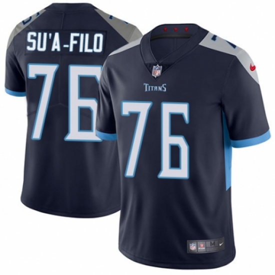 Youth Nike Tennessee Titans #76 Xavier Su'a-Filo Navy Blue Team Color Vapor Untouchable Elite Player NFL Jersey - Ujersey