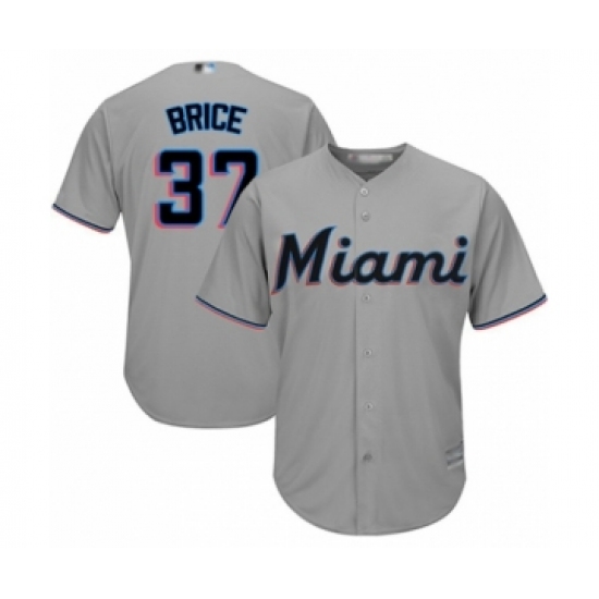 Youth Miami Marlins #67 Austin Brice Authentic Grey Road Cool Base Baseball Player Jersey - Ujersey