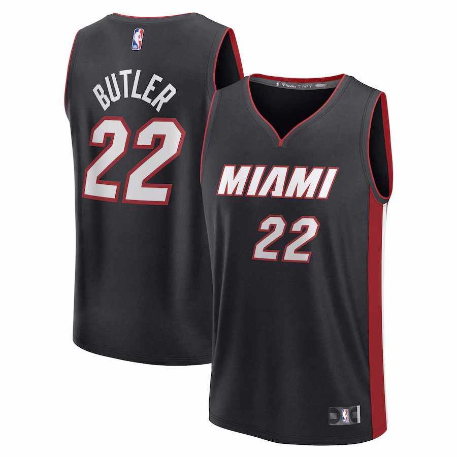 Youth Miami Heat Jimmy Butler Fanatics Black Fast Break Replica Player Jersey - Icon Edition - Ujersey NHL