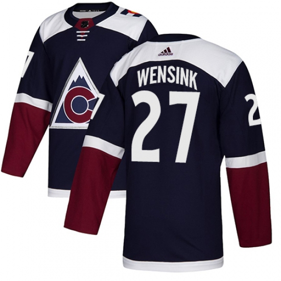 Youth Adidas Colorado Avalanche #27 John Wensink Authentic Navy Blue Alternate NHL Jersey - Ujersey