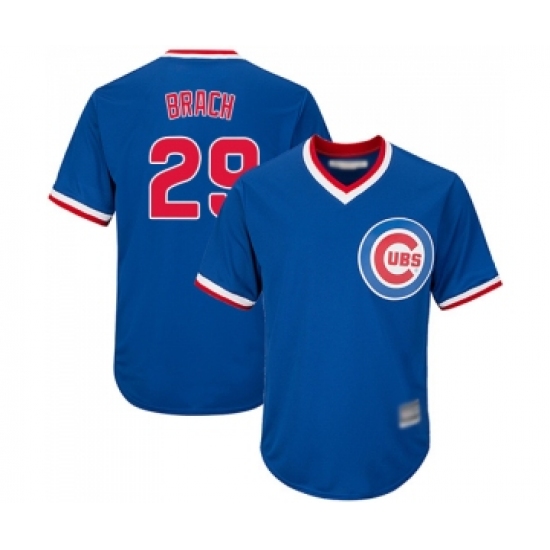 Men's Chicago Cubs #29 Brad Brach Replica Royal Blue Cooperstown Cool Base Baseball Jersey - Ujersey