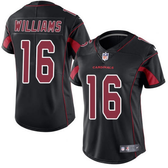 Women's Nike Arizona Cardinals #16 Chad Williams Limited Black Rush Vapor Untouchable NFL Jersey - Ujersey