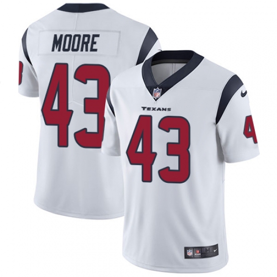 Men's Nike Houston Texans #43 Corey Moore White Vapor Untouchable Limited Player NFL Jersey - Ujersey