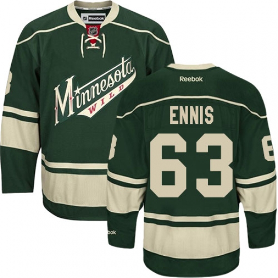 Men's Reebok Minnesota Wild #63 Tyler Ennis Authentic Green Third NHL Jersey - Ujersey