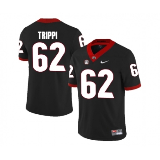 Georgia Bulldogs 62 Charlie Trippi Black College Football Jersey - Ujersey
