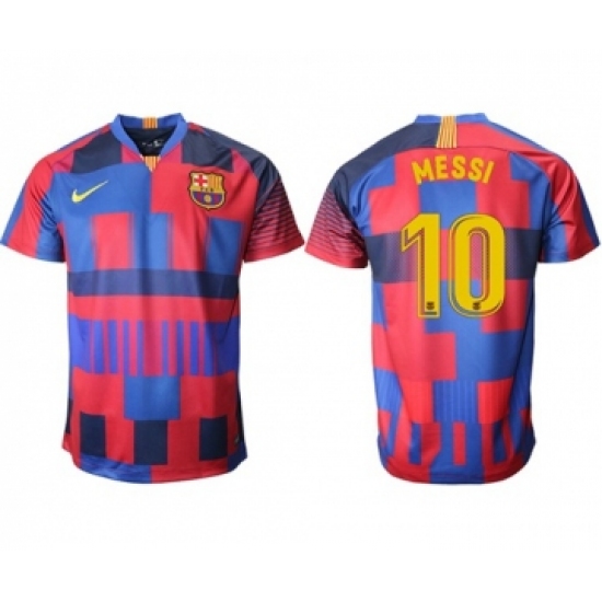 Barcelona #10 Messi 20th Anniversary Stadium Soccer Club Jersey