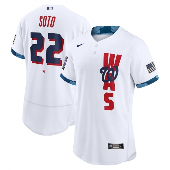 Men's Washington Nationals #22 Juan Soto Nike White 2021 MLB All-Star Game Authentic Player Jersey - Ujersey