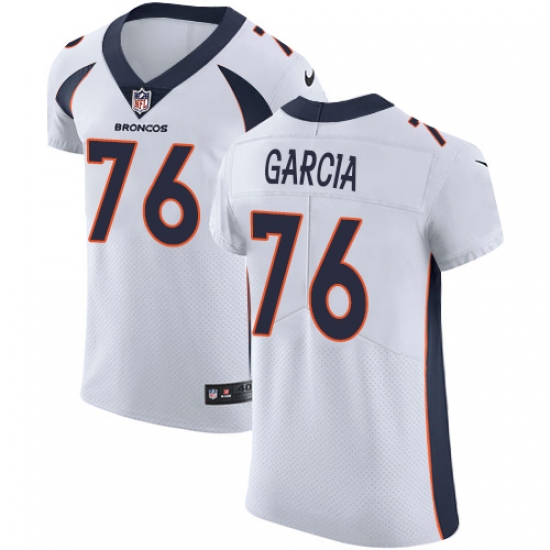 Men's Nike Denver Broncos #76 Max Garcia White Vapor Untouchable Elite Player NFL Jersey - Ujersey