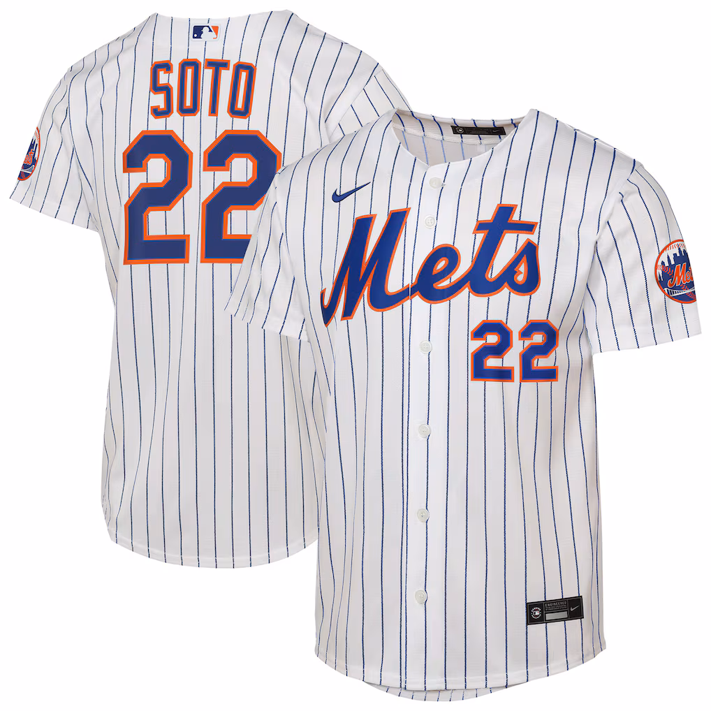 Youth New York Mets Juan Soto Nike White Home Stadium Player Jersey - Ujersey