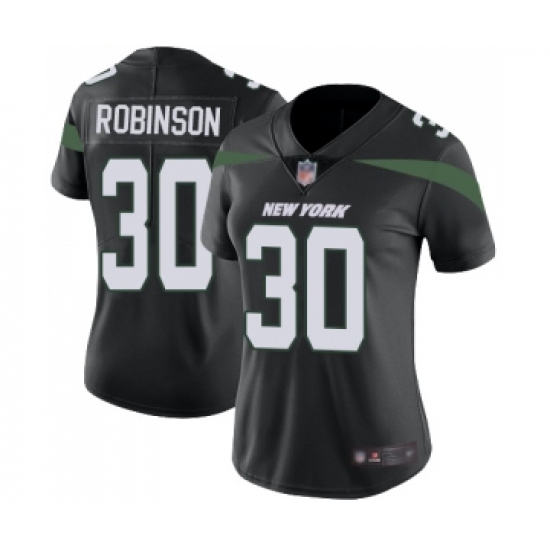 Women's New York Jets #30 Rashard Robinson Black Alternate Vapor Untouchable Limited Player Football Jersey - Ujersey