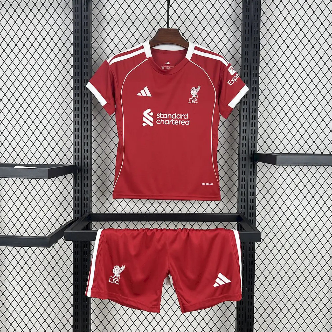 Liverpool Football Jersey Home Kids Kit Jersey+Shorts 2025/26 - U-jersey