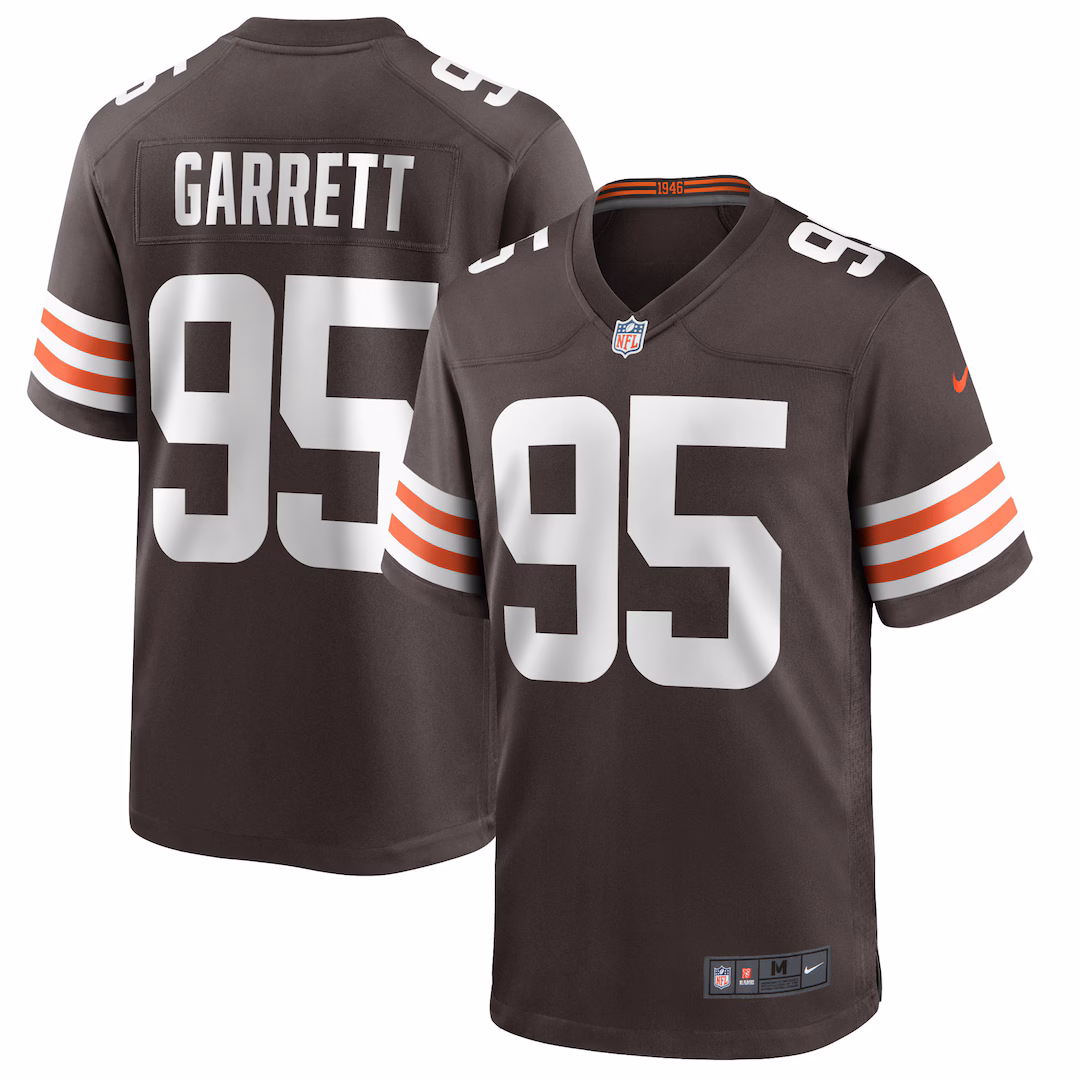 Men's Cleveland Browns Myles Garrett Nike Brown Game Player Jersey - U-jersey