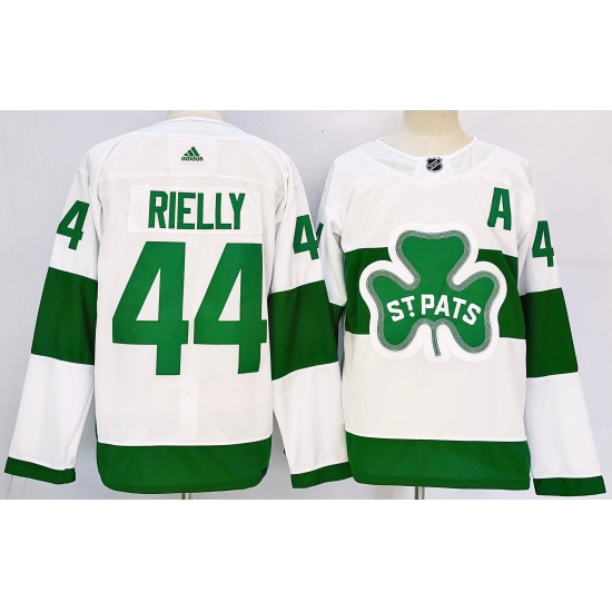 Men's Toronto Maple Leafs #44 Morgan Rielly White St Patricks Authentic Jersey - Ujersey