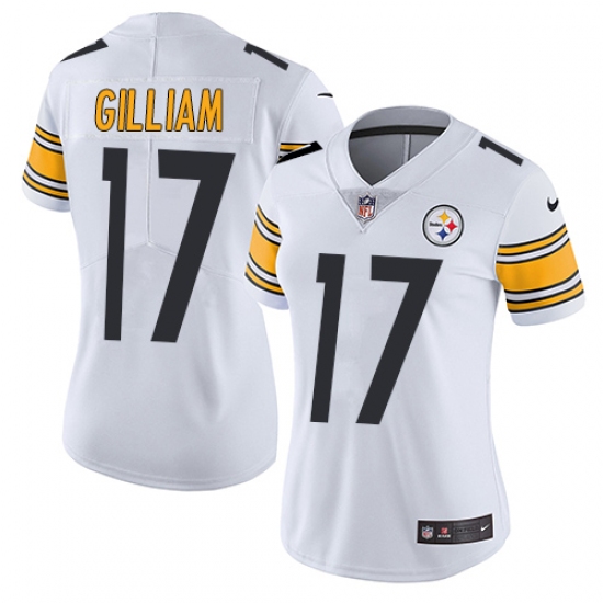 Women's Nike Pittsburgh Steelers #17 Joe Gilliam White Vapor Untouchable Limited Player NFL Jersey - Ujersey