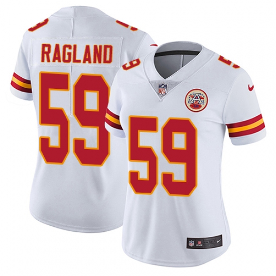 Women's Nike Kansas City Chiefs #59 Reggie Ragland White Vapor Untouchable Elite Player NFL Jersey - Ujersey