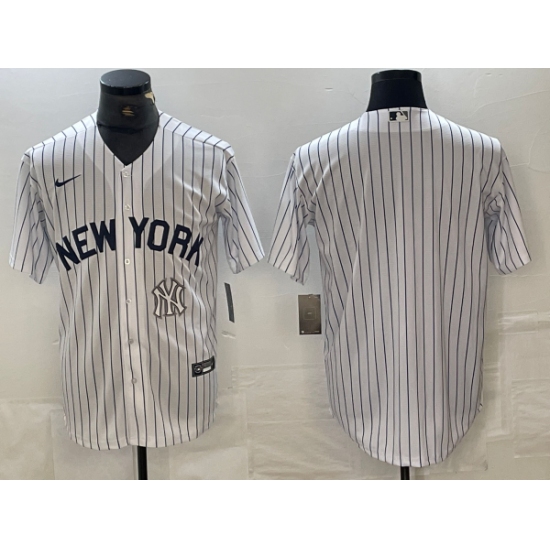 Men's New York Yankees Blank White 2024 Cool Base Stitched Jersey - Ujersey