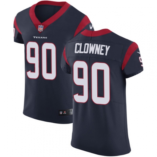 Men's Nike Houston Texans #90 Jadeveon Clowney Navy Blue Team Color Vapor Untouchable Elite Player NFL Jersey - Ujersey