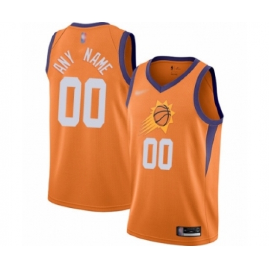 Men's Phoenix Suns Customized Authentic Orange Finished Basketball Jersey - Statement Edition - Ujersey