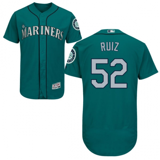 Men's Majestic Seattle Mariners #52 Carlos Ruiz Teal Green Flexbase Authentic Collection MLB Jersey - Ujersey