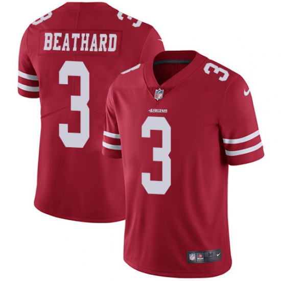 Youth Nike San Francisco 49ers #3 C. J. Beathard Red Team Color Vapor Untouchable Limited Player NFL Jersey - Ujersey