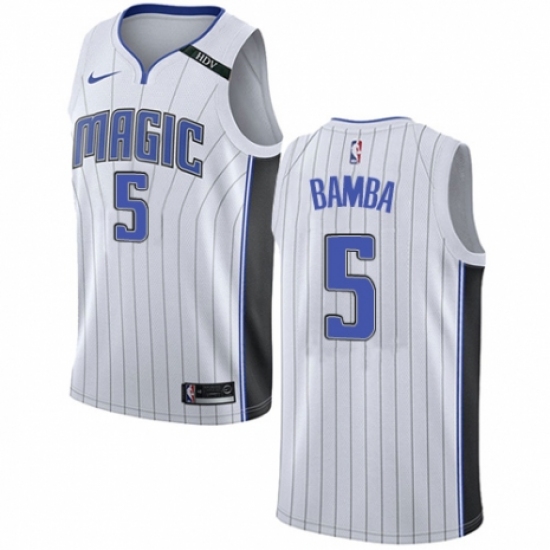 Men's Nike Orlando Magic #5 Mohamed Bamba Authentic White NBA Jersey - Association Edition - Ujersey