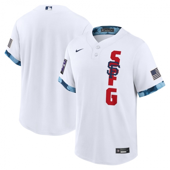 Men's San Francisco Giants Blank Nike White 2021 MLB All-Star Game Replica Jersey - Ujersey