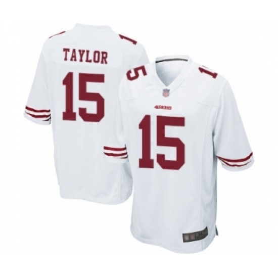 Men's San Francisco 49ers #15 Trent Taylor Game White Football Jersey - Ujersey