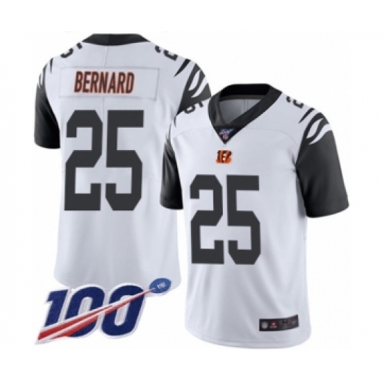 Men's Cincinnati Bengals #25 Giovani Bernard Limited White Rush Vapor Untouchable 100th Season Football Jersey - Ujersey