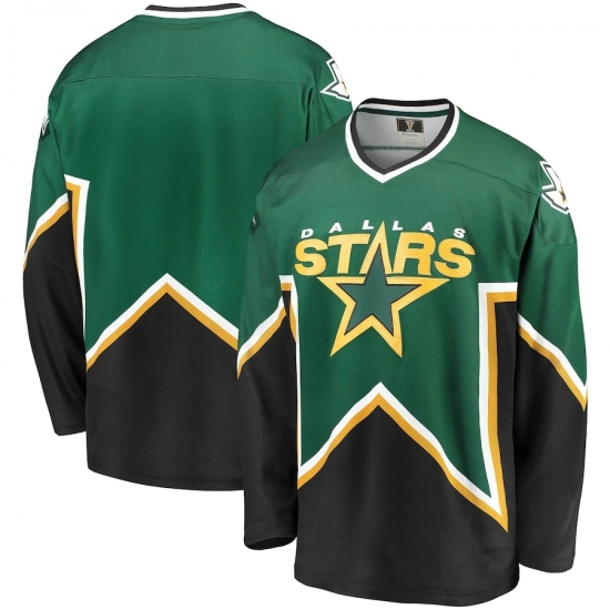 Men's Dallas Stars Fanatics Branded Kelly Green-Black Premier Breakaway Heritage Blank Jersey - Ujersey