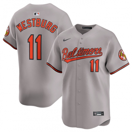 Men's Baltimore Orioles #11 Jordan Westburg Gray 2025 Limited Cool Base Stitched Baseball Jersey - Ujersey