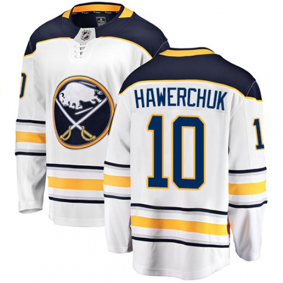 Men's Buffalo Sabres #10 Dale Hawerchuk Fanatics Branded White Away Breakaway NHL Jersey