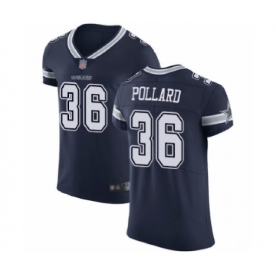 Men's Dallas Cowboys #36 Tony Pollard Navy Blue Team Color Vapor Untouchable Elite Player Football Jersey - Ujersey