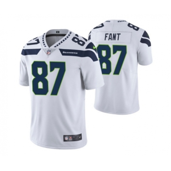 Men's Seattle Seahawks #87 Noah Fant White Vapor Untouchable Limited Stitched Jersey - Ujersey